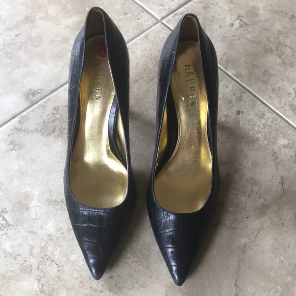 Ralph Lauren Leather Pumps High Heels Size 10 - Picture 2 of 11